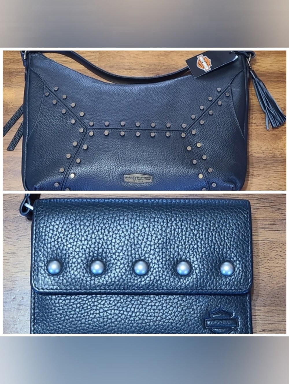 Harley Davidson Leather Purse And Wallet NWT
